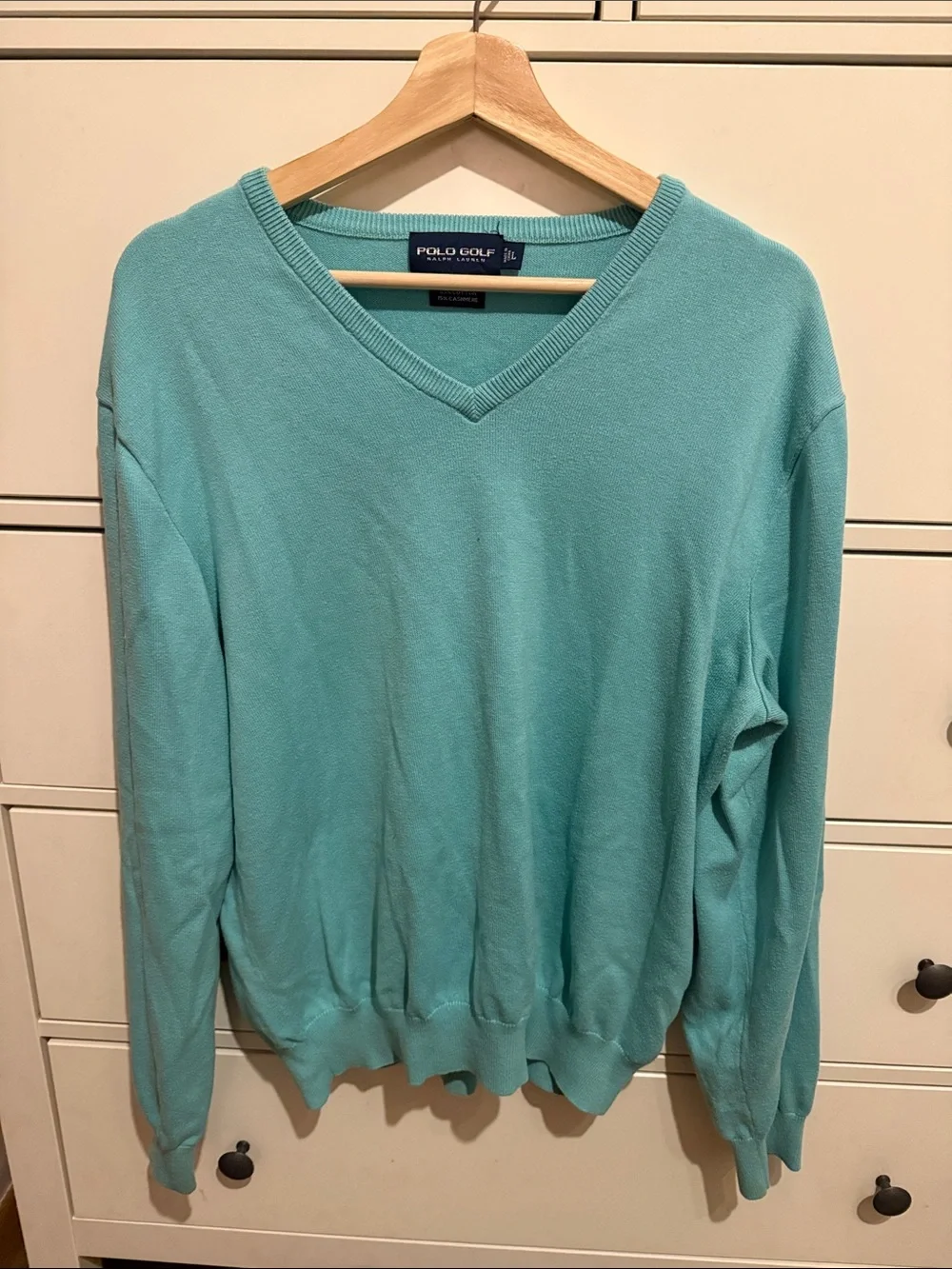 Ralph Lauren Polo Golf Teal V-Neck Sweater